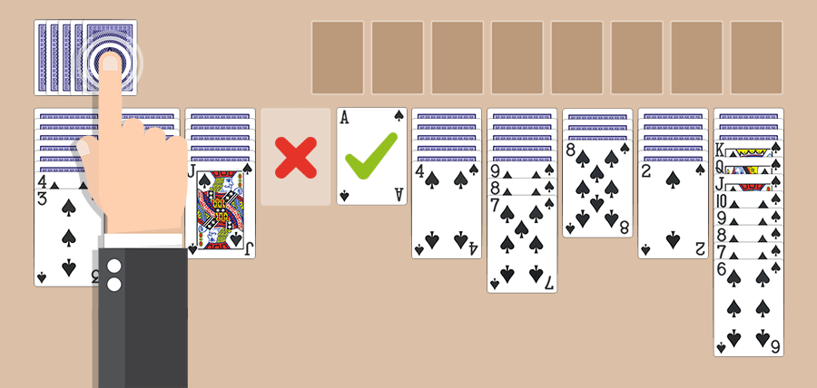 Spider Solitaire: free online card game, play full-screen without